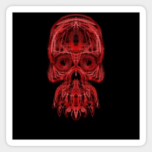 Electroluminated Skull - Red Sticker